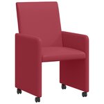 vidaXL Chaises de salle à manger 2 Pièces Rouge bordeaux 57 x 66 x 94 cm