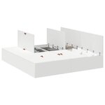 vidaXL Cadre de lit avec rangement avec stockage Blanc 180 x 200 cm