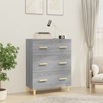 vidaXL Buffet Sonoma gris 70x34x90 cm Bois d'ingénierie