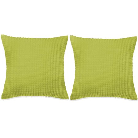 vidaXL Jeu de coussin 2 Pièces Velours 60 x 60 cm Vert