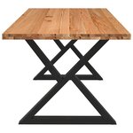 vidaXL Table à manger marron clair bois de chêne massif rectangulaire