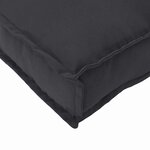 vidaXL Coussin 2 pc Tissu Oxford Noir 40 x 40 x 8 cm