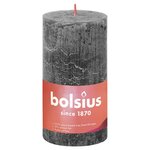 Bolsius bougies pilier rustiques shine 4 pièces 130x68 mm gris orageux