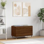 vidaXL Armoire à disques chêne marron 74 5x38x48 cm bois d'ingénierie