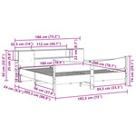 vidaXL Cadre de lit sans matelas blanc 180x200 cm bois massif de pin