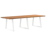 vidaXL Table à manger marron clair bois de chêne massif rectangulaire