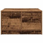 vidaXL Table basse avec tiroirs vieux bois 70 5x70x40 cm