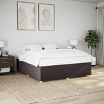 vidaXL Cadre de lit sans matelas marron foncé 180x200 cm tissu