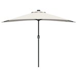 vidaXL Parasol de jardin demi Couleur sable 294 x 150 x 224 cm tissu