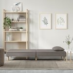 vidaXL Canapé-lit taupe tissu