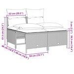 vidaXL Salon de jardin avec coussins 5 Pièces beige résine tressée