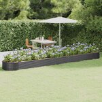 vidaXL Lit surélevé de jardin Acier enduit de poudre Anthracite