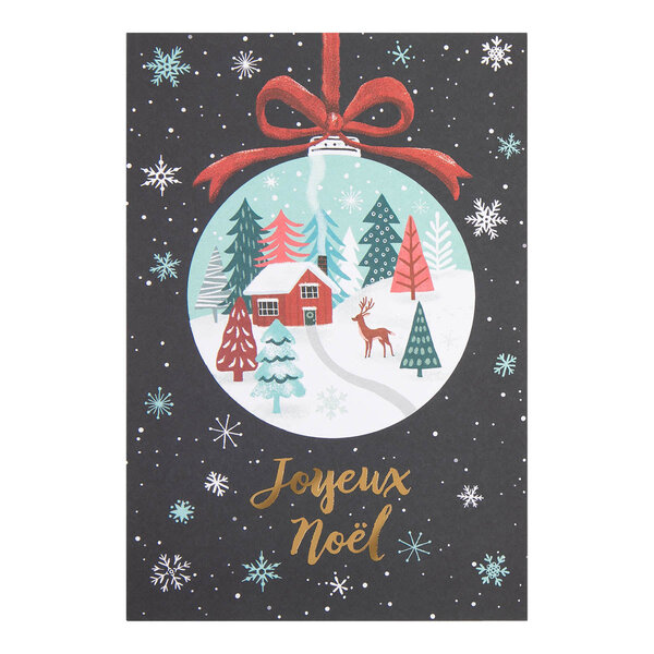 Carte De Vœux Boule De Noël - Draeger paris