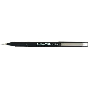 Stylo Feutre 200 Permanent Indélébile Pointe 0 4 mm Noir x 12 ARTLINE