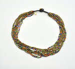 Collier court 10 rang multicolore