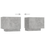 vidaXL Table de chevet gris béton 100x35x40 cm bois d'ingénierie