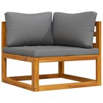 vidaXL Canapés d'angle sectionnels 2 Pièces avec coussins Gris foncé