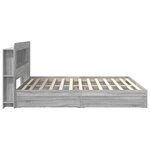 vidaXL Cadre de lit avec rangement Sonoma gris 200 x 200 cm