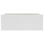 vidaXL Table de chevet flottante Blanc et chêne sonoma 40x30x15 cm