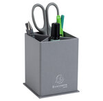 Pot À Crayons Carré 4 Compartiments Carton Teksto - Gris - X 8 - Exacompta