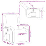 vidaXL Fauteuil inclinable de massage électrique Noir Tissu