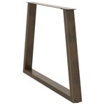 vidaXL Pieds de table à manger en forme de V  2 pièces  acier naturel  100 x (72-73 3) cm