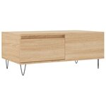 vidaXL Table basse Chêne sonoma 90x50x36 5 cm Bois d'ingénierie