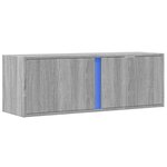 vidaXL Meuble TV mural avec lumières LED sonoma gris 100x31x35 cm