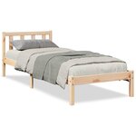 vidaXL Cadre de lit extra long sans matelas 80x220 cm bois massif pin