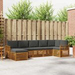 vidaXL Ensemble de canapé d'angle 7 Pièces Naturel et Anthracite