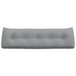 vidaXL Coussin de Dos Gris clair 160 x 24 x 50 cm tissu