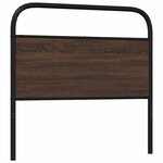 vidaXL Tête de lit chêne marron 90 cm acier et bois d'ingénierie
