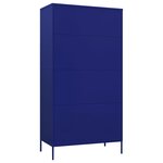 vidaXL Garde-robe Bleu marine 90x50x180 cm Acier