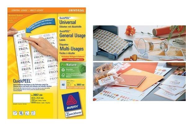 Étiquettes multi-usages quickpeel, blanc avery zweckform