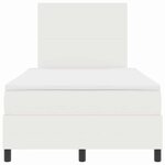 vidaXL Lit à ressorts avec tête de lit Crème et Blanc 120 x 190 cm
