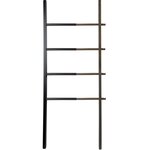 Porte serviette échelle extensible noir/noyer