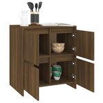 vidaXL Buffet Chêne marron 70x41x75 cm Bois d'ingénierie