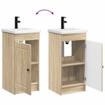 vidaXL Meuble de salle de bain avec évier Chêne Sonoma