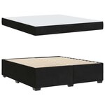 vidaXL Cadre de lit avec matelas Noir 180 x 200 cm tissu