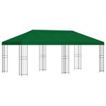 vidaXL Gazebo avec murs latéraux 6 x 3 m Vert Polyester et Acier 190