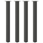 vidaXL Pieds de table de bar 4 pièces Anthracite 110-112 cm Acier