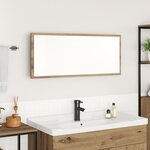 vidaXL Miroir de Salle de Bain Chêne Artisan Bois d'ingénierie  Verre