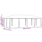 vidaXL Tente de fête blanche 8x4 m PE