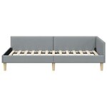 vidaXL Cadre de lit d'angle Autre Gris clair 90 x 200 cm