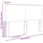 vidaXL Tête de lit Gris béton 150 cm Bois d'ingénierie