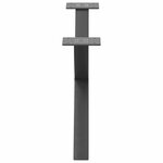 vidaXL Pieds de table basse en forme de X  2 pièces  anthracite  70 x (30-31) cm  acier