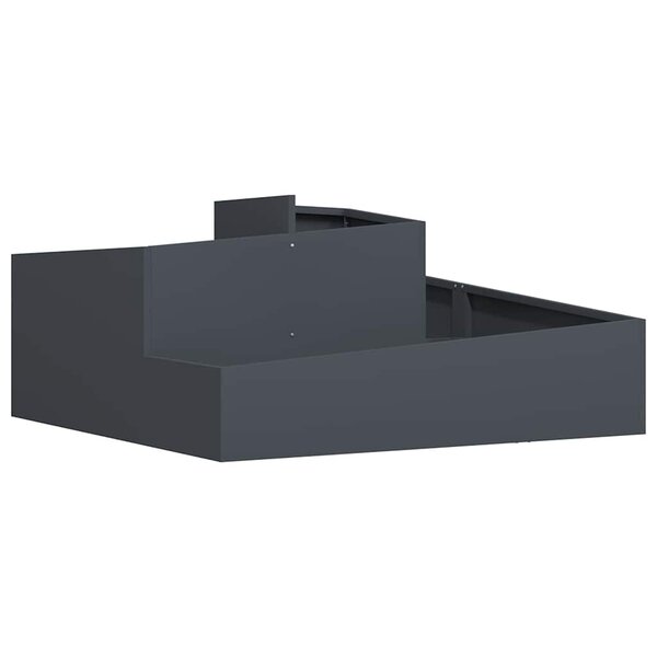 vidaXL Cache-pot de jardin Anthracite 100 x 100 x 50 cm Acier