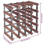 vidaXL Casier à bouteilles pour 20 bouteilles Marron Bois pin solide