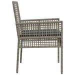 vidaXL Chaise de jardin 2 Pièces Gris 55 x 53 x 85 cm polyrotin