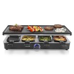 Tristar gril à raclette pour 8 personnes ra-2724 1400 w 46x23 cm noir